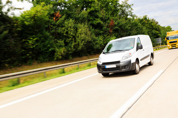 Fototapeta premium Delivery Van on the Highway