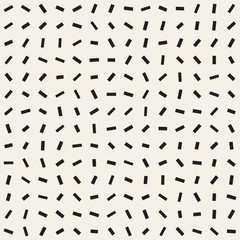 Line Shapes Grid. Vector Seamless Black and White Pattern