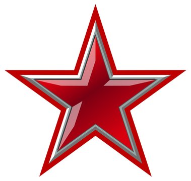 Vector Red Star. Available EPS-10 separated by groups and layers