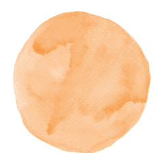 Abstract orange watercolor on white background