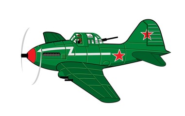 Vector Cartoon Attack Plane. Available EPS-10 vector format separated by groups and layers for easy edit