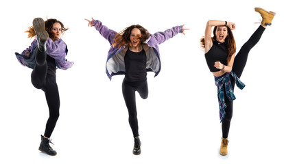 Fototapeta premium Woman dancing urban dance