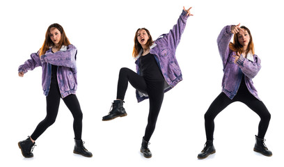 Fototapeta premium Beautiful girl urban dancer