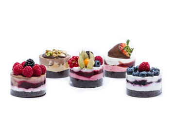 miniature forest fruit desserts