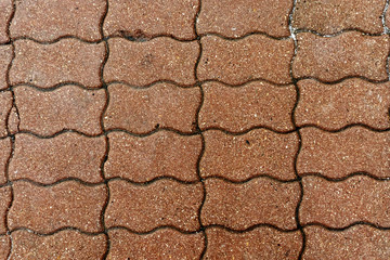 The texture of paving stone masonry