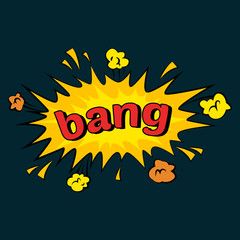 Comic sound effects in pop art vector style.  bubble speech with word and  cartoon expression sounds illustration