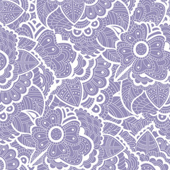 Ornate floral seamless texture, endless pattern with flowers. Hand drawn doodle flowers. Can be used for wallpaper, pattern fills, web page background, surface textures,