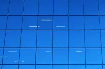 office building blue glass windows skyscraper facade background