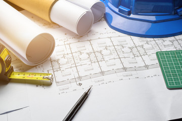 engineering diagram blueprint paper drafting project sketch