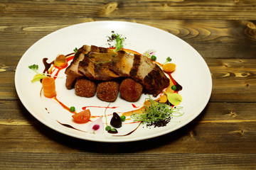 Fried meat and breaded cutlet