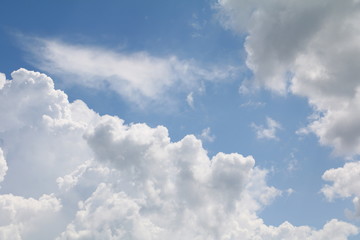 blue sky with big cloud  beautiful in nature