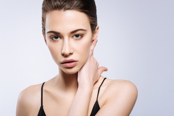 Naklejka premium Professional shot of a beautiful model