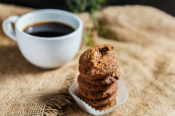 cookie and coffee cup