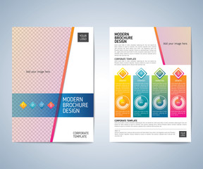 Business brochure flyer design layout template. Business brochure, leaflet, flyer, magazine cover design template vector.layout education annual report A4 size.