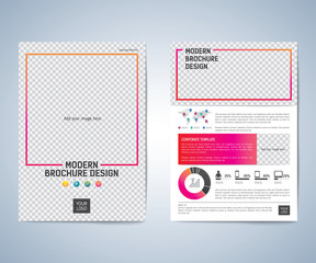 Business brochure flyer design layout template. Business brochure, leaflet, flyer, magazine cover design template vector.layout education annual report A4 size.
