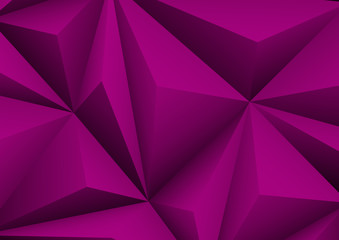 Abstract geometric purple background. Folded paper in shape triangle.