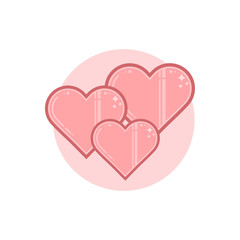 Line icon of heart