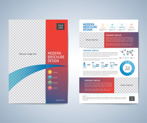 Business brochure flyer design layout template. Business brochure, leaflet, flyer, magazine cover design template vector.layout education annual report A4 size.