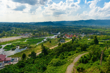 Fototapeta na wymiar View from Khun Dan Prakan Chon Dam
