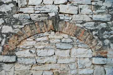 mur cegła kamień stary