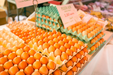Fresh Eggs At A Market In Southern France