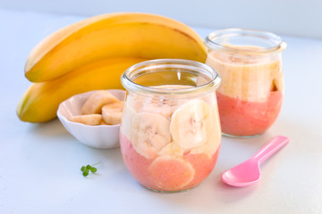 Banane Himbeersmoothie