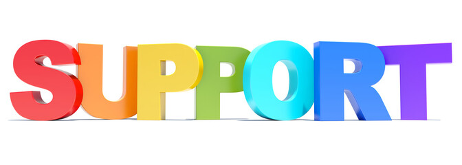 Support text on wide banner 