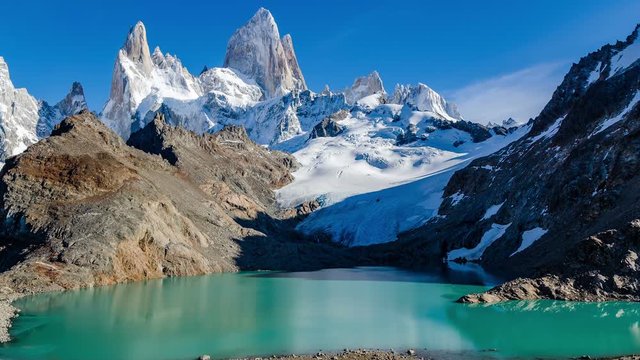 Fitz Roy scenic view timelapse