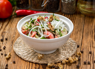 Salad with tomatoes and cucumbers
