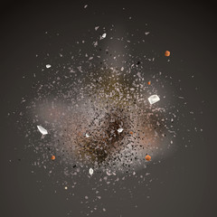 realistic explosion a background