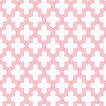 Arabesque quatrefoil lattice pattern outline