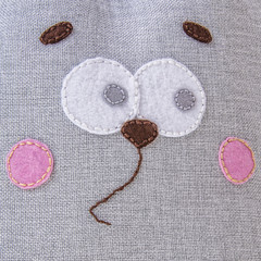textile background with handmade embroidery