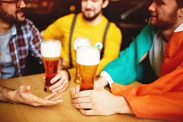 Men Get Together in Craft Beer Pub
