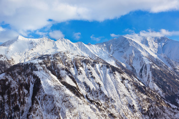 Fototapeta na wymiar Mountains ski resort Kaprun Austria