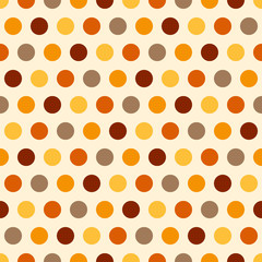 Retro polka dots seamless pattern. Colorful geometric background. Vector illustration.