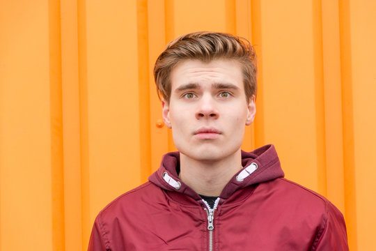 Teenage Boy Is Shocked With Idea, Expressing Disapproval And Objection - Closeup Face Portrait