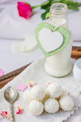 Breakfast in bed on Valentine's day