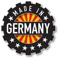 Made in Germany flag color stamp.
