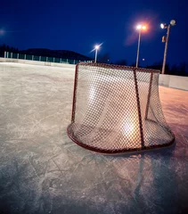 Fotobehang outdoor rink hockey net   © rusty elliott