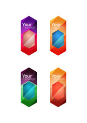 Vector shiny blank web option boxes