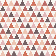 Fototapeta na wymiar Boho triangle seamless pattern. Brown geometric background. Vector illustration.