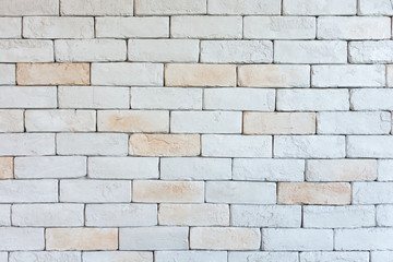 White bricks wall background texture