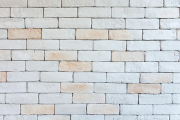 White bricks wall background texture