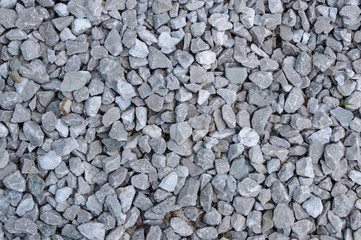 whitish and grayish gravel spread evenly