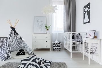 Baby room in nordic style