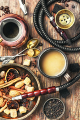 Shisha with coffee and spices