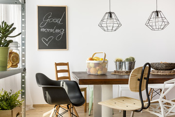 Home interior with table