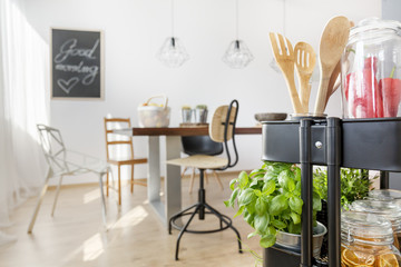 Spacious dining room
