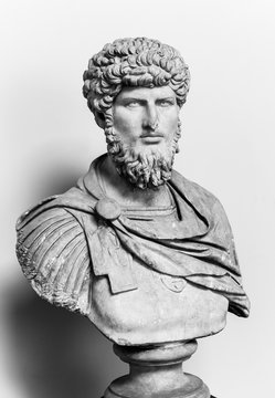 Marble Bust of the Emperor Lucius Verus (161-169AD) who was joint-Emperor with his adoptive brother Marcus Aurelius