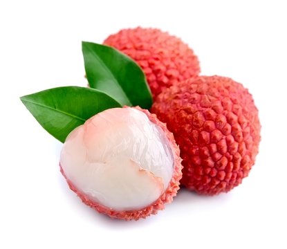 Sweet lychees fruits.